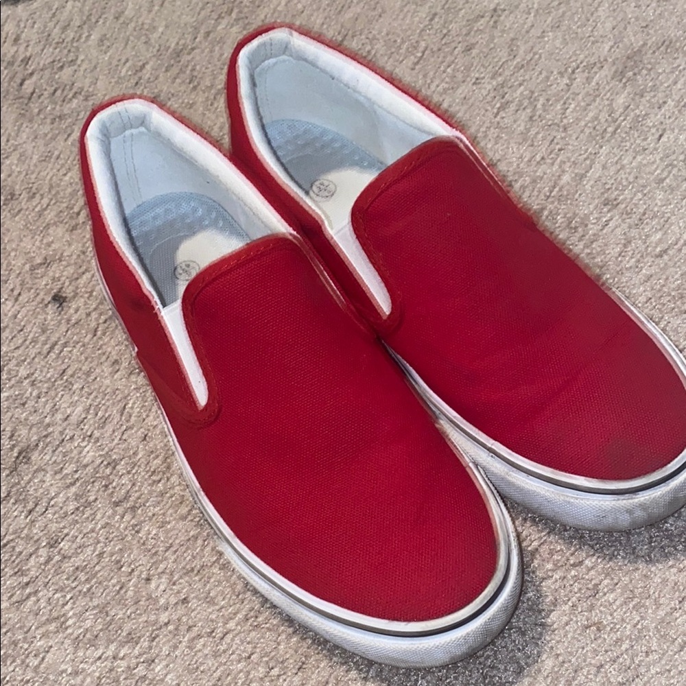 Vans Red Slip-On Sneakers